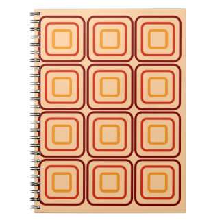 70s square pattern notitieboek