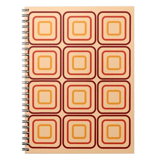70s square pattern notitieboek (Voorkant)