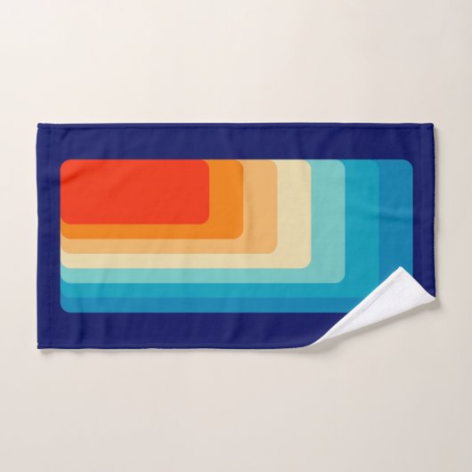 70s Square Rainbow Bad Handdoek (Handdoek)