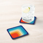 70s Square Rainbow Bier Onderzetter (Rechterzijde)