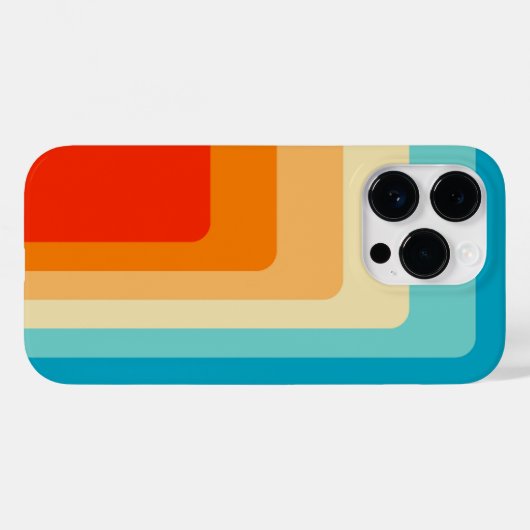 70s Square Rainbow Case-Mate iPhone Case (Achterkant (horizontaal))