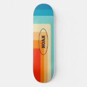 70s Square Rainbow Persoonlijk Skateboard (Voorkant)
