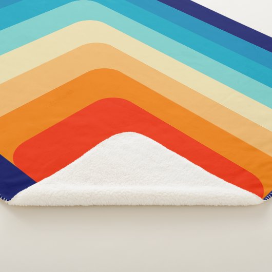 70s Square Rainbow Sherpa Deken (3/4)