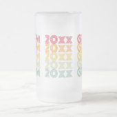 70s stijl gelaagde tekst jaar om de bruidegom te o matglas bierpul (Center)