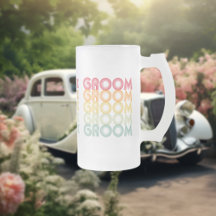 70s stijl gelaagde tekst jaar om de bruidegom te o