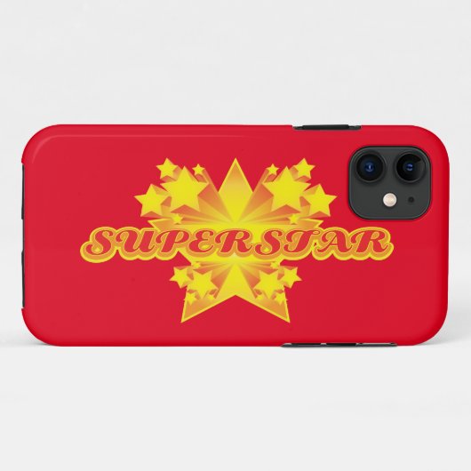 70's stijl Superstar iPhone Case (Achterkant (horizontaal))
