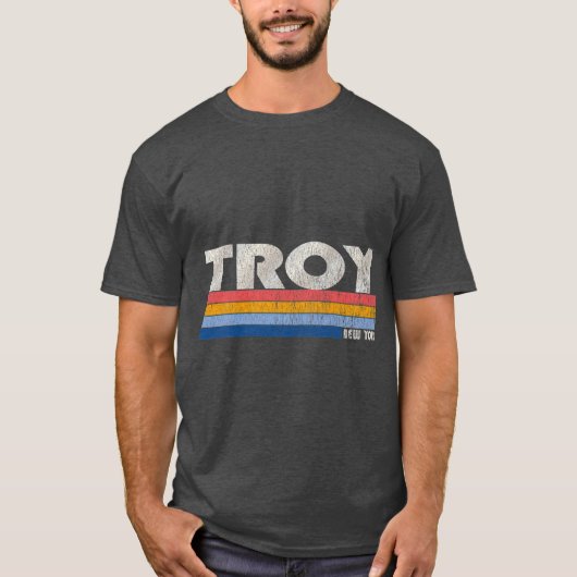  70s-stijl, Troy NY Premium T-shirt (Voorkant)