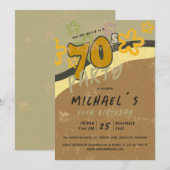 70s  stijlpartijuitnodiging kaart (Voorkant / Achterkant)