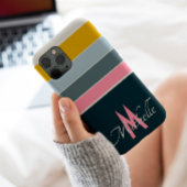 70s  Stripe initialen voor girale grammen Case-Mate iPhone Case