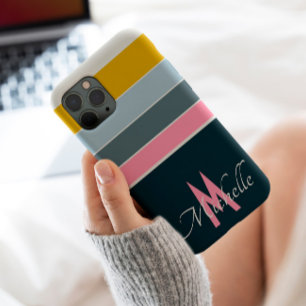 70s Stripe initialen voor girale grammen Case-Mate iPhone Case