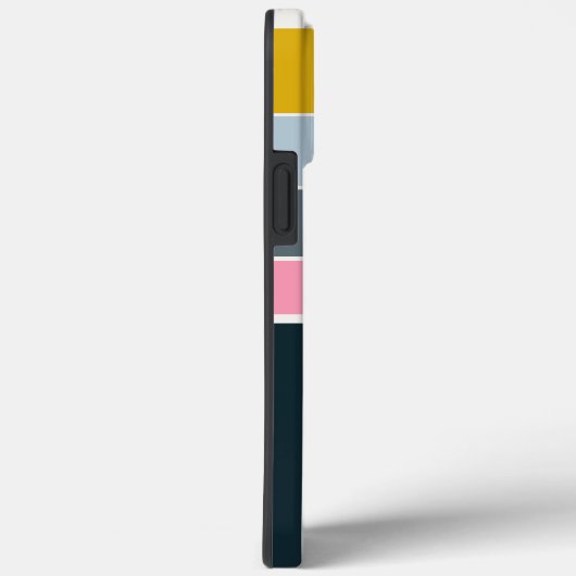 70s  Striped script initialen monogrammed Case-Mate iPhone Case (Achterkant / Rechts)