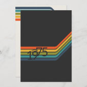 70's Style 50th Birthday Invitation Kaart (Voorkant / Achterkant)