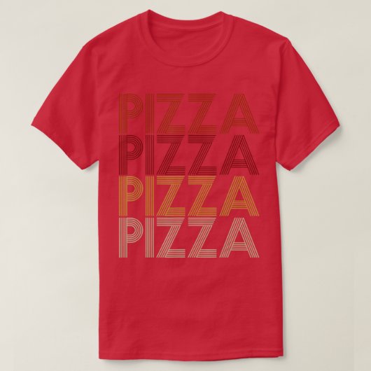  70s Style Pizza T-shirt (Design voorkant)