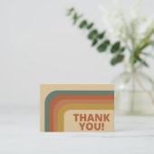 70's Style Retro BEDANKT U Visitekaartje (Staand voorkant)