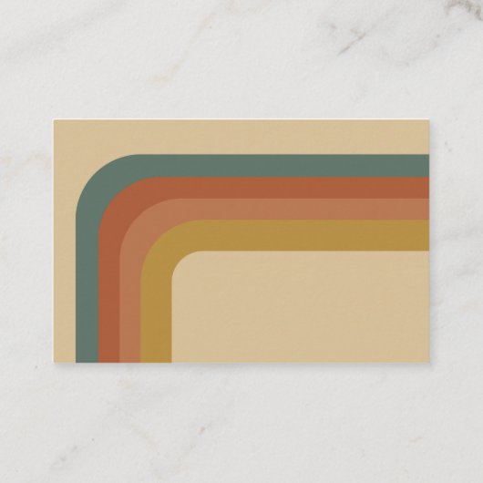 70's Style Retro BEDANKT U Visitekaartje (Achterkant)