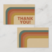 70's Style Retro BEDANKT U Visitekaartje (Voorkant / Achterkant)