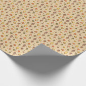 70s Style Retro Mushrooms Cadeaupapier (Hoek)