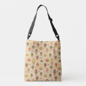 70s Style Retro Mushrooms Crossbody Tas (Achterkant)