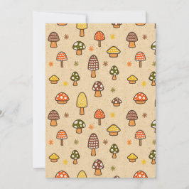 70s Style Retro Mushrooms Feestdagenkaart