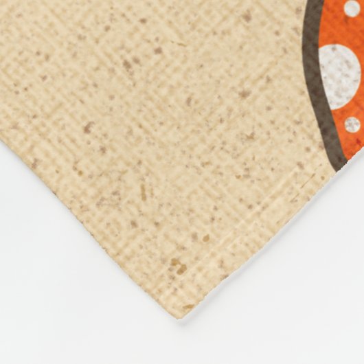 70s Style Retro Mushrooms Fleece Deken (Hoek)