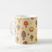 70s Style Retro Mushrooms Koffiemok (Voorkant links)