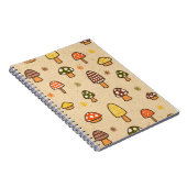 70s Style Retro Mushrooms Spiral Notebook Notitieboek (Rechterzijde)