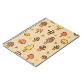 70s Style Retro Mushrooms Spiral Notebook Notitieboek (Linkerzijde)