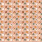 70s Style Runner Groovy Pastel Tiny Flowers Retro Lange Tafelloper