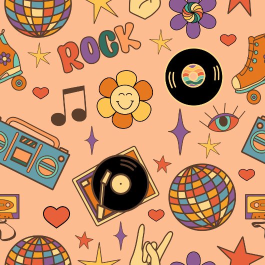 70s Style Tablecloth Groovy Pastel Dining Look Tafelkleed