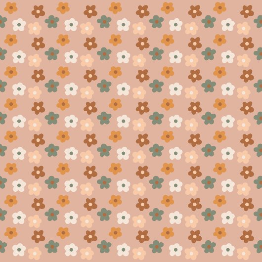 70s Style Tablecloth Groovy Pastel Tiny Flowers Tafelkleed
