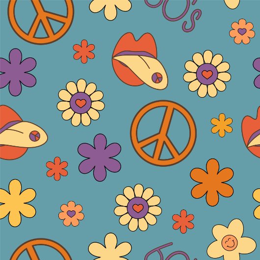 70s Style Towel Retro Boho Eclectic Bath Art Bad Handdoek