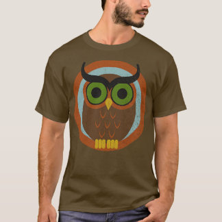 70s Style Uil vervaagd Pet T-shirt