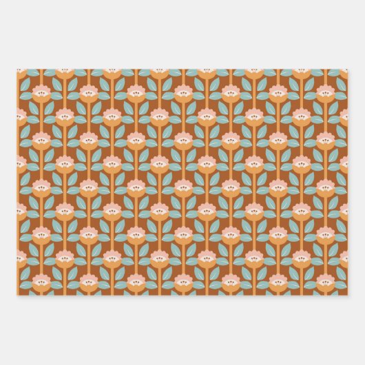 70's Summer Retro Pattern | Papieren pakbladen Inpakpapier Vel (Voorkant)