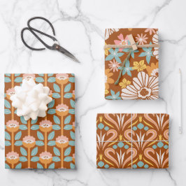 70's Summer Retro Pattern | Papieren pakbladen Inpakpapier Vel