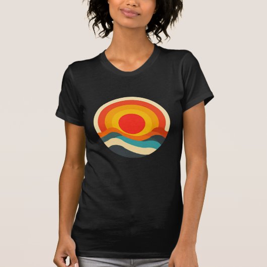 70's Sunburst Coolness Retro-geïnspireerde  Vibe T-shirt (Voorkant)