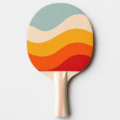70s Sunset Wave Aangepaste Naam Ping Pong Bat Tafeltennisbatje (Achterkant)