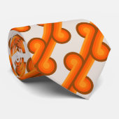  70s Swirlpatroon Stropdas (Opgerold)