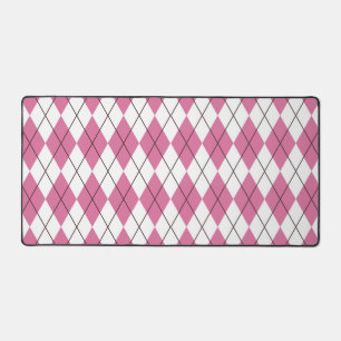 70s Tartan-Patroon Roze Bureaumat