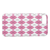 70s Tartan-Pattern Pinky Case-Mate iPhone Case (Achterkant (Horizontaal))