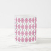 70s Tartan-Pattern Pinky Matglas Koffiemok (Center)