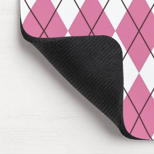 70s Tartan-Pattern Pinky Muismat (Hoek)