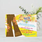 70s Thema Groovy Bell Bottoms 50ste Verjaardagsfee Kaart (Staand voorkant)