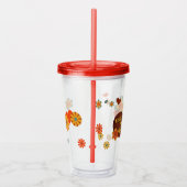 70's Theme Colors Groovy Flowers Acryl Drinkbeker (Rechts)