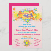 70s Theme Groovy Disco Sweet 16 Birthday Party Kaart (Voorkant / Achterkant)