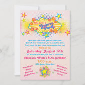 70s Theme Groovy Flower Power 50th Birthday Party Kaart (Voorkant)