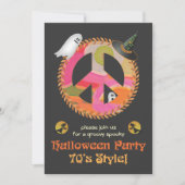 70's Theme Halloween Party Invitation Kaart (Voorkant)