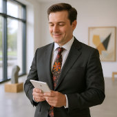 70s Tuinbruin sinaasappel Stropdas