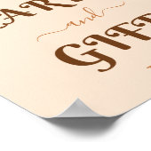 70s Typografie Retro Rainbows Cream Kaarten Gifts  Poster (Hoek)