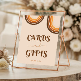 70s Typografie Retro Rainbows Cream Kaarten Gifts Poster