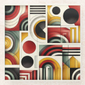 70s Urban Flow Glazen Onderzetter (Voorkant)